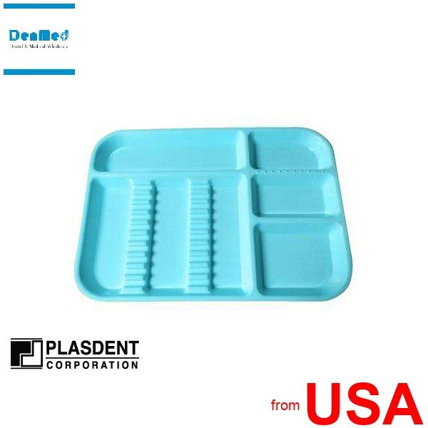 PLASDENT Set-up Tray Divided Size B (Ritter)- NEON BLUE, Plastic, 13-1/2i 423536