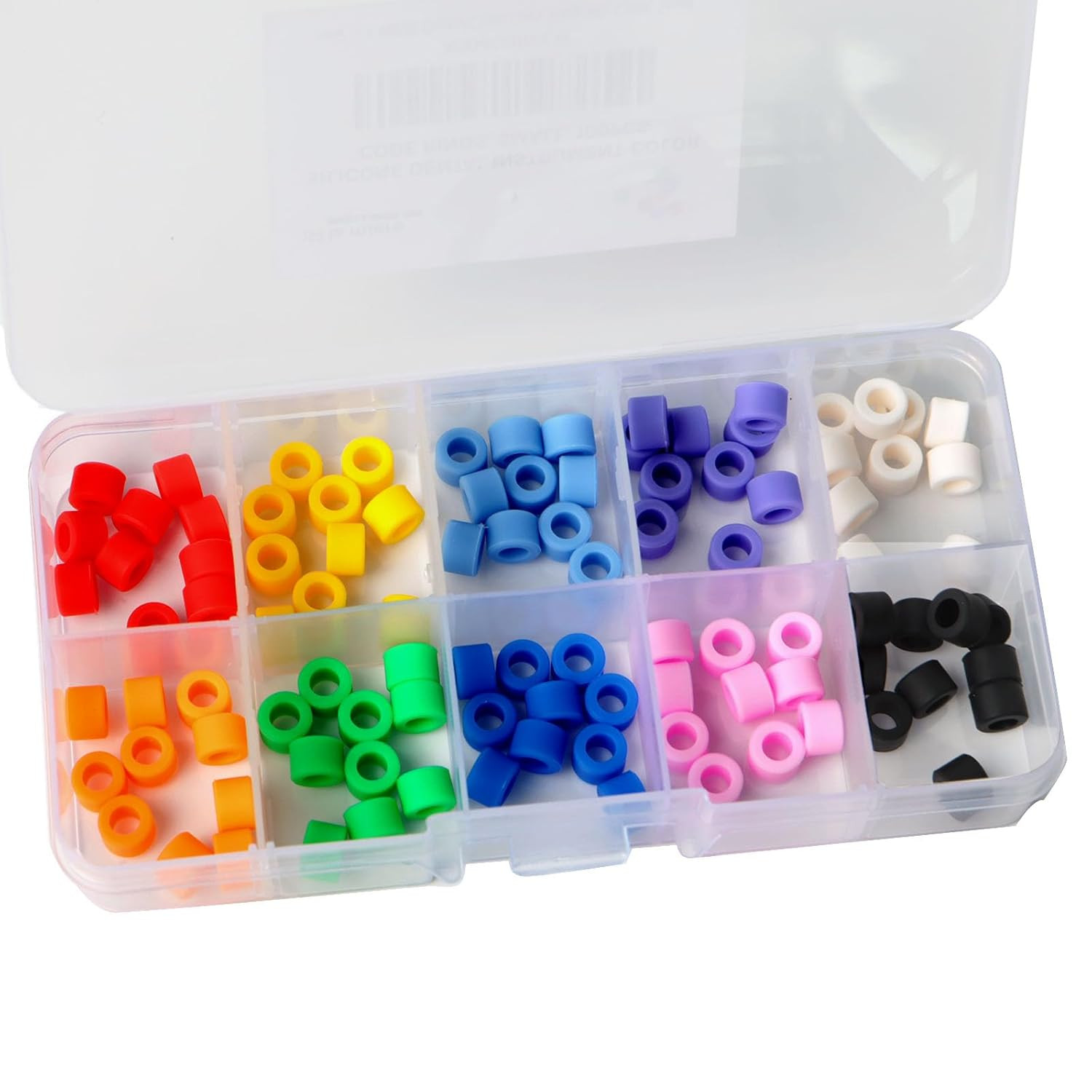 Silicone Dental Code Rings Set – 100 Mixed Color Orthodontic Instrument Markers
