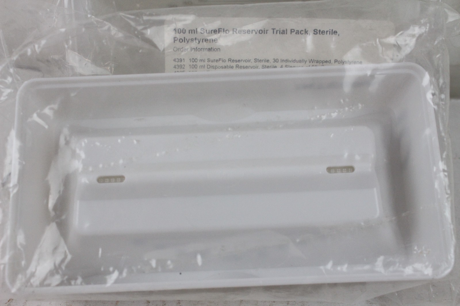 2 New Integra 100 ML Sureflo Reservoir Trial Pack Sterile Polystyrene Sealed