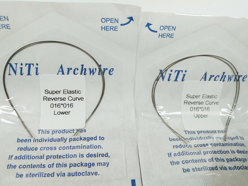 Dental NITI Rectangular Reverse Curve Rectangular Arch Wires Super Elastic Wire