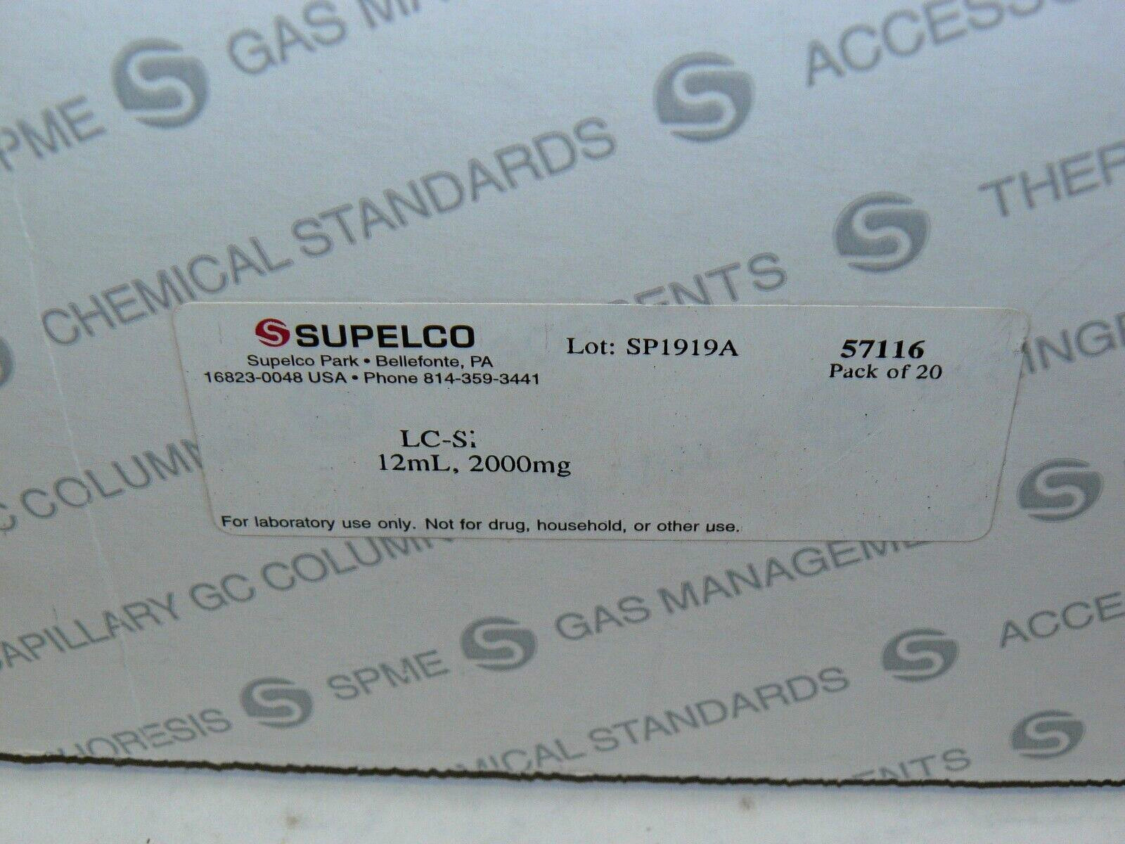 Millipore Sigma Supelco Supelclean 57116 LC-SI SPE Tube 12mL 2000mg Pack of 20
