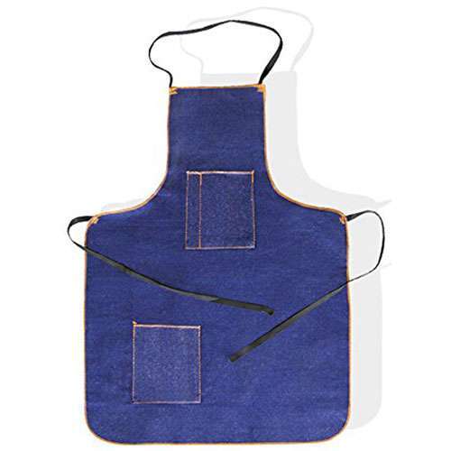 JSP Denim Apron Long Knee High, Blue, 25″x45″, 2 Pockets Bib