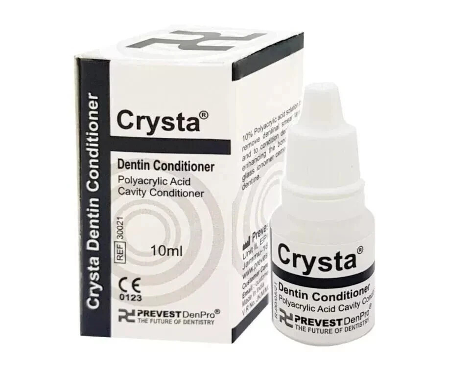 Denpro CRYSTA Conditioner 10ml Polyacrylic Acid CAVITY DENTINE Prevest FREE SHIP