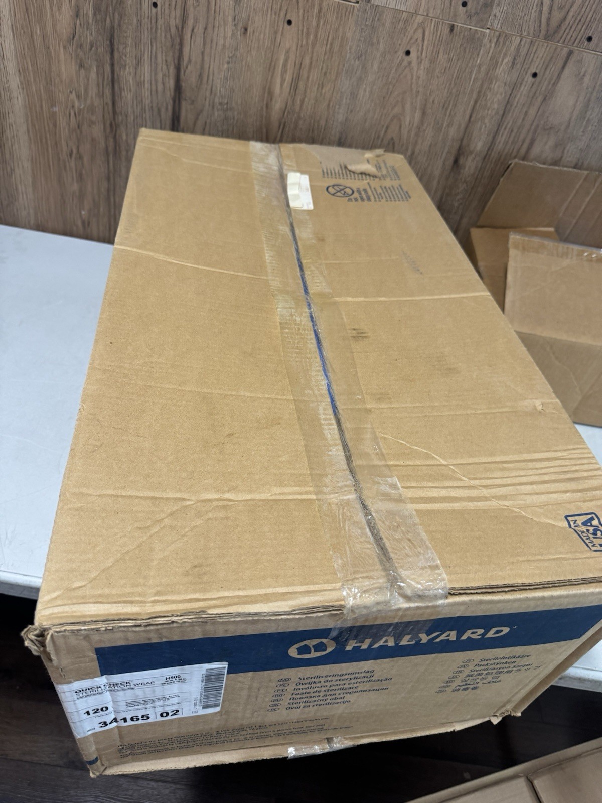 Halyard H500 Sterilization Wrap 30”x30” Case of 120 Quick Check Blue