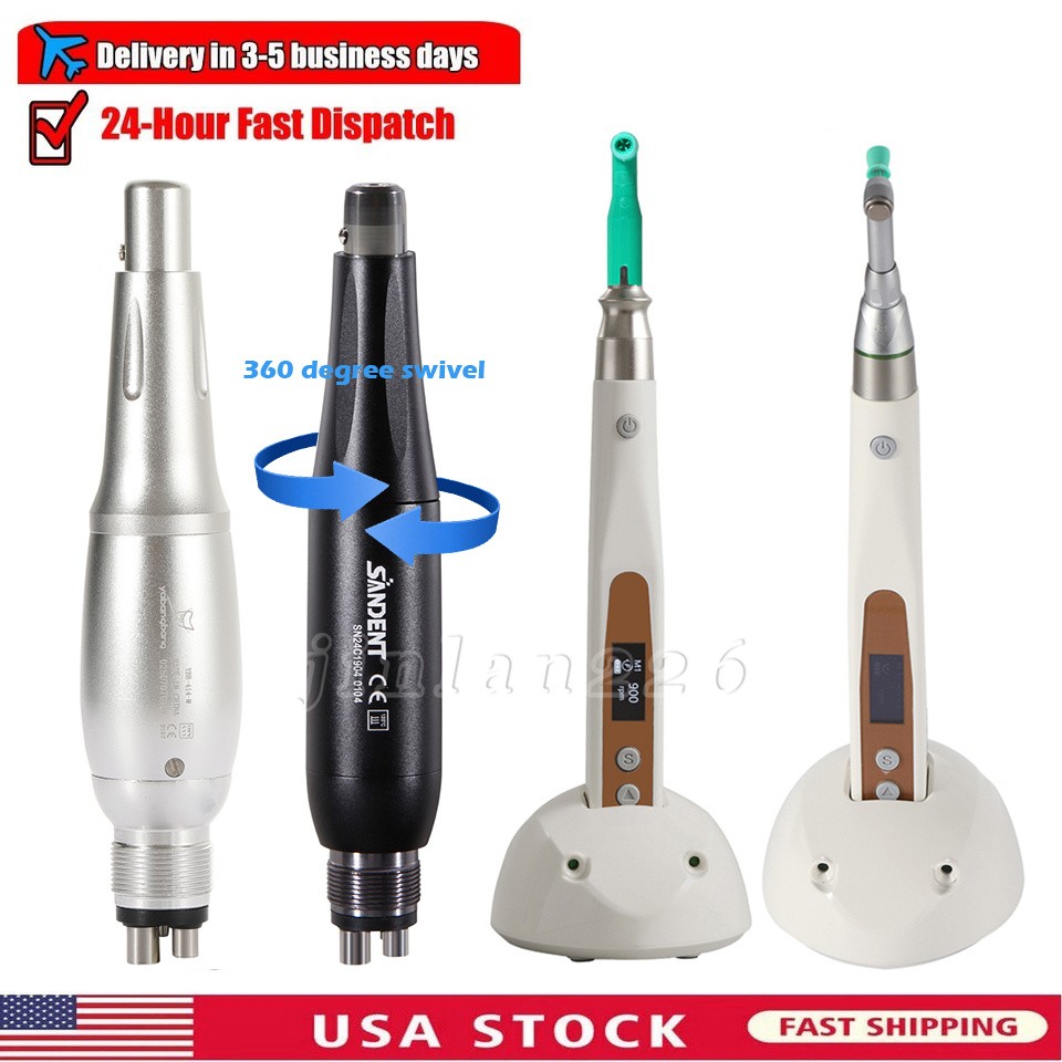 SANDENT Dental Cordless Hygiene Prophy Handpiece/Hygiene Prophy Air Motor 4 Hole