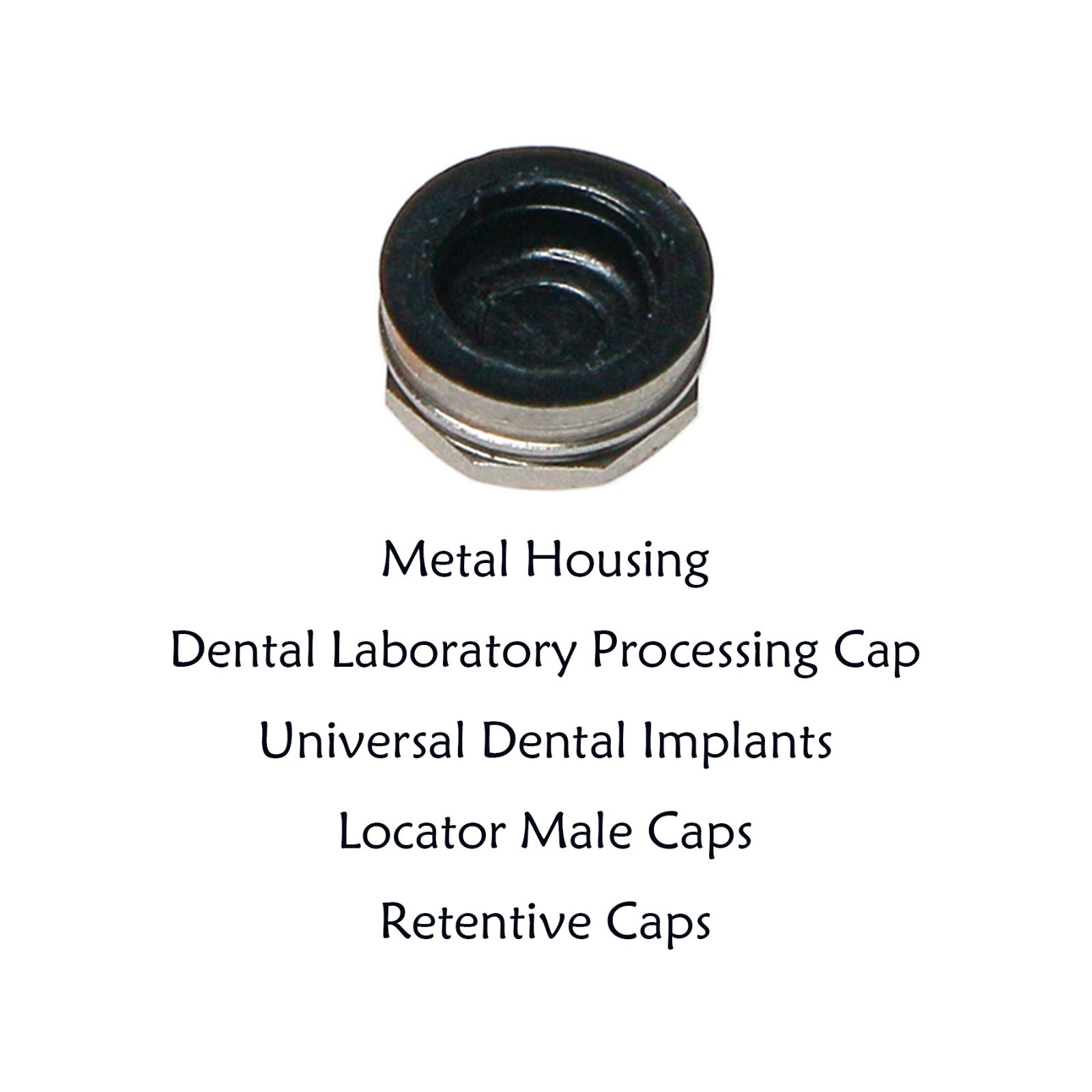 Zest Locator Dental Replacement Metal Housing &Black Lab Processing Cap Assembly