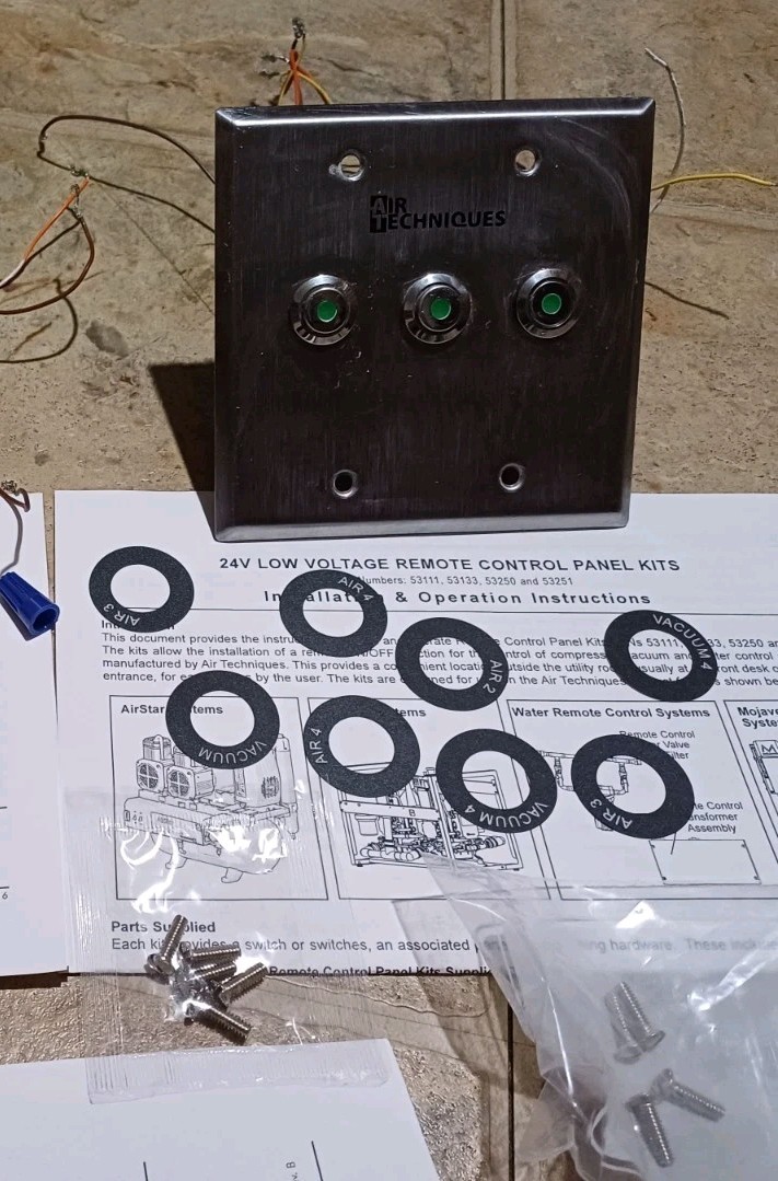 Air Techniques Remote Wall Control Panel 3 Buttons Wall Mount Remote Switch