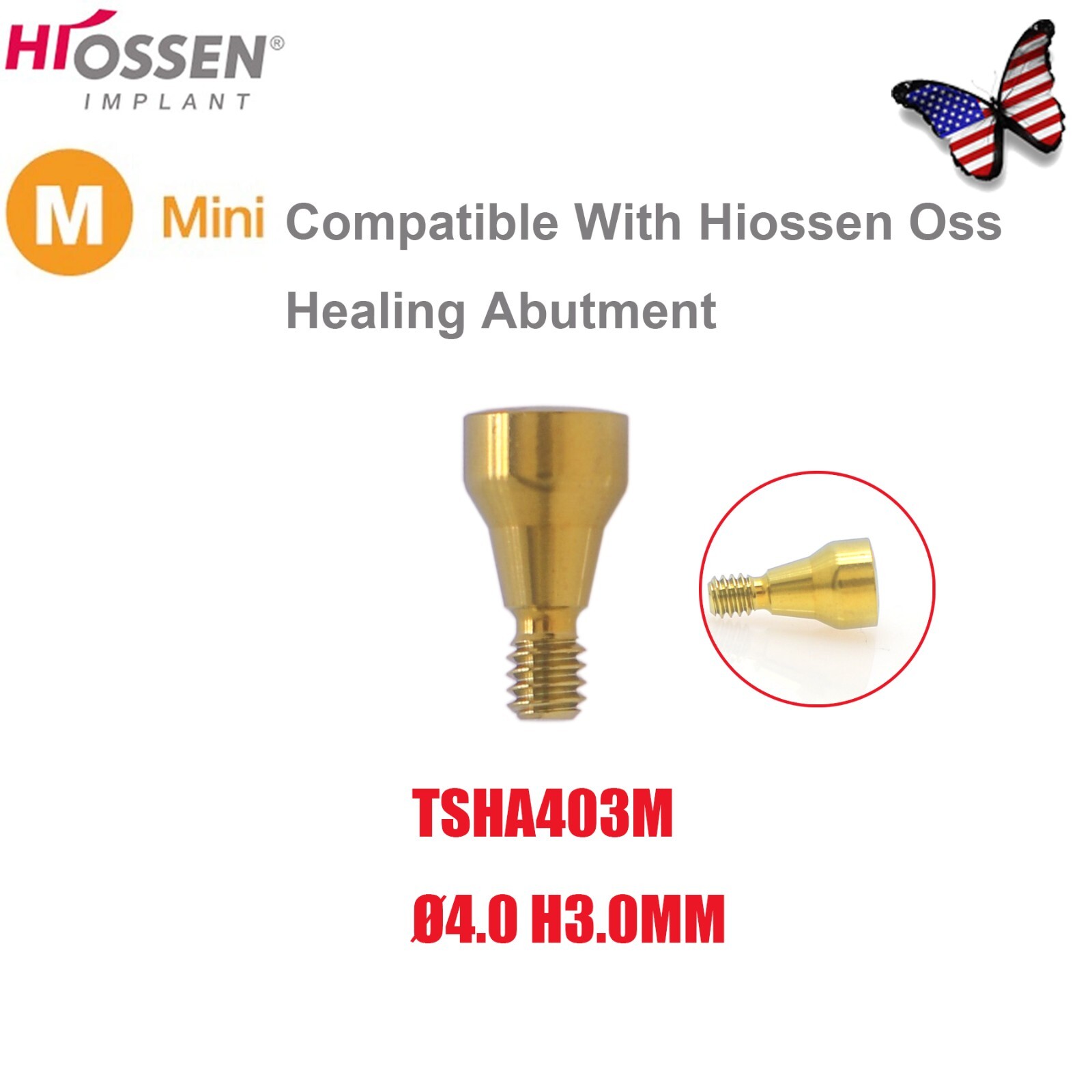 US OSS Dental Caps Healing Abutment Cap Mini Regular Platform Fits Oss Hiossen