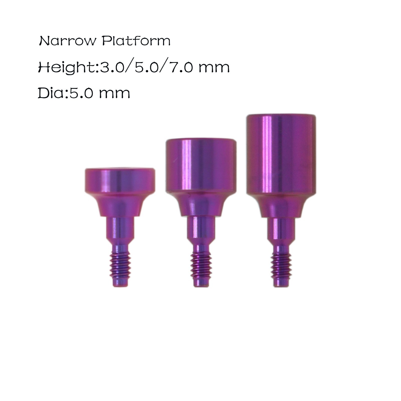 Nobel Healing Cap Abutment Dental NP Fits Nobel Active Φ3.6/5.0mm AH 3/5/7mm