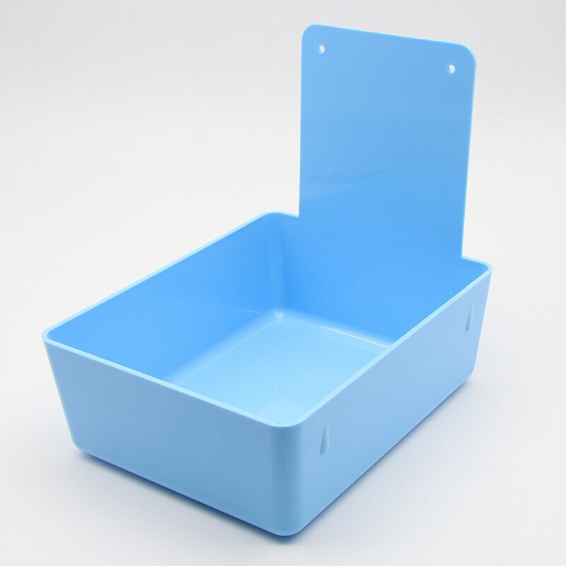 Dental Lab Work Pans Plastic Tray Box Durable Storage Case Metal Clip Holder