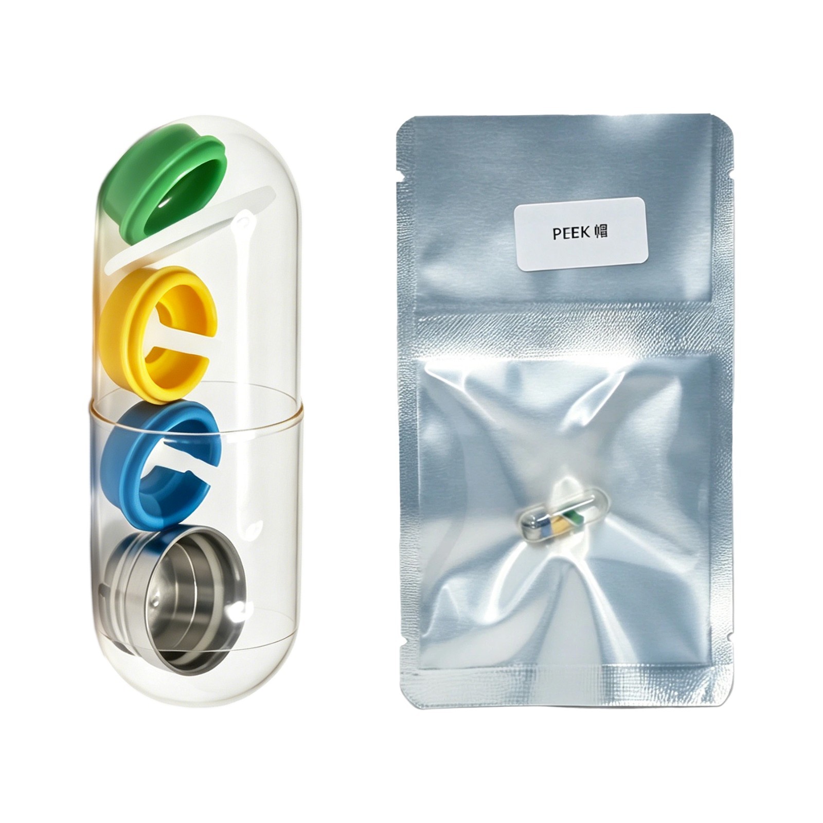 Dental Implant Retention Inserts Cap Novaloc Processing Package Peek Overdenture
