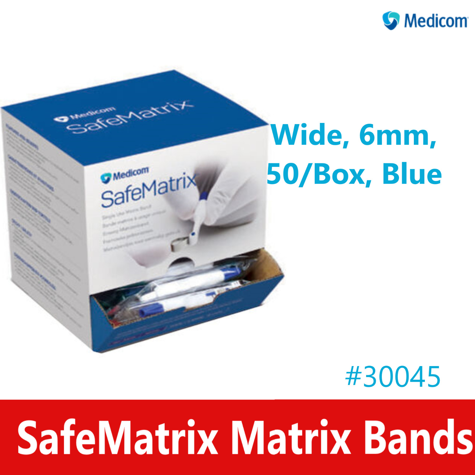 Dental Pro-Matrix Wide, 6.0 mm, 50/Pkg., Blue, 19005