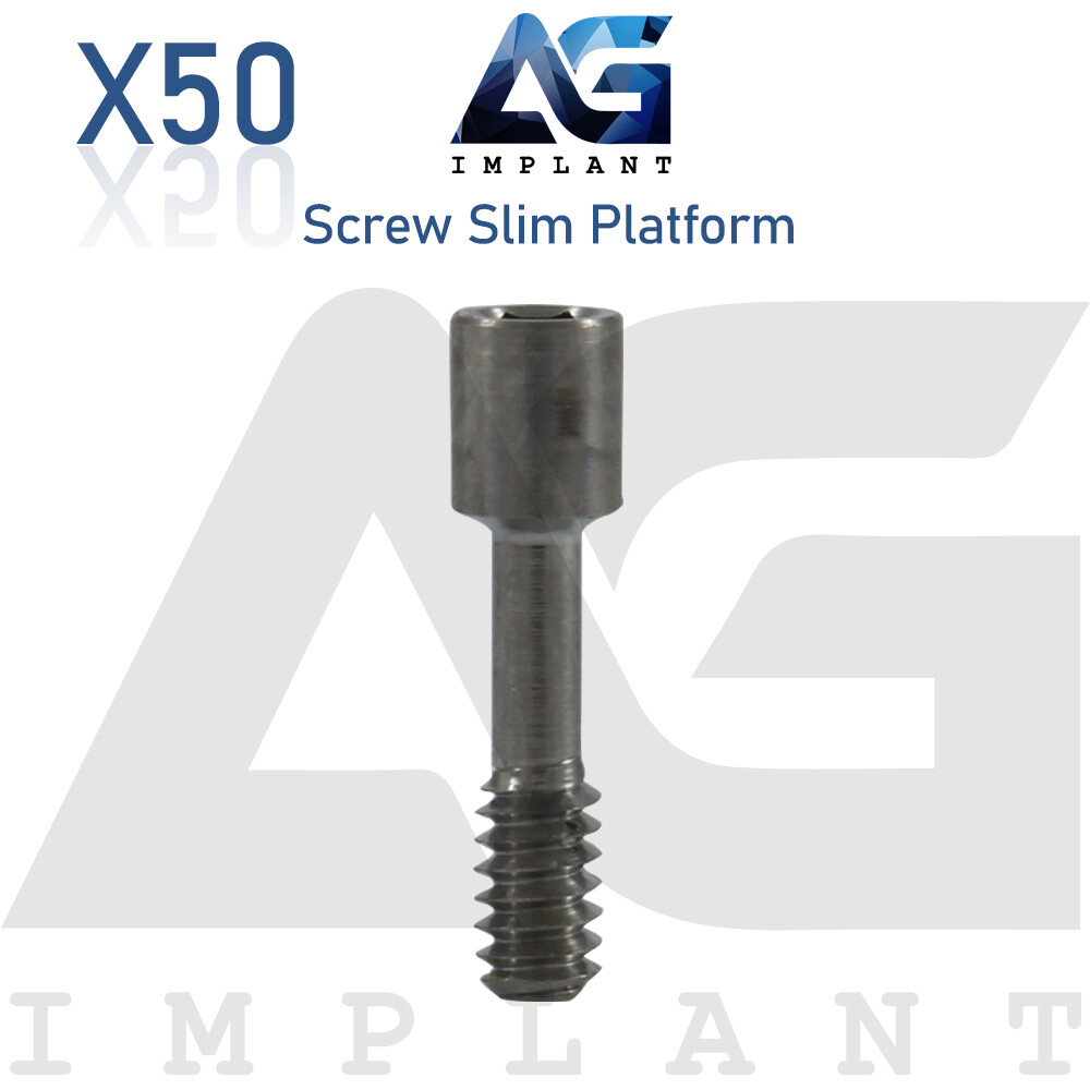 50 Fixation Titanium Screw Slim Platform 3.0mm Prosthetic System Int Hex