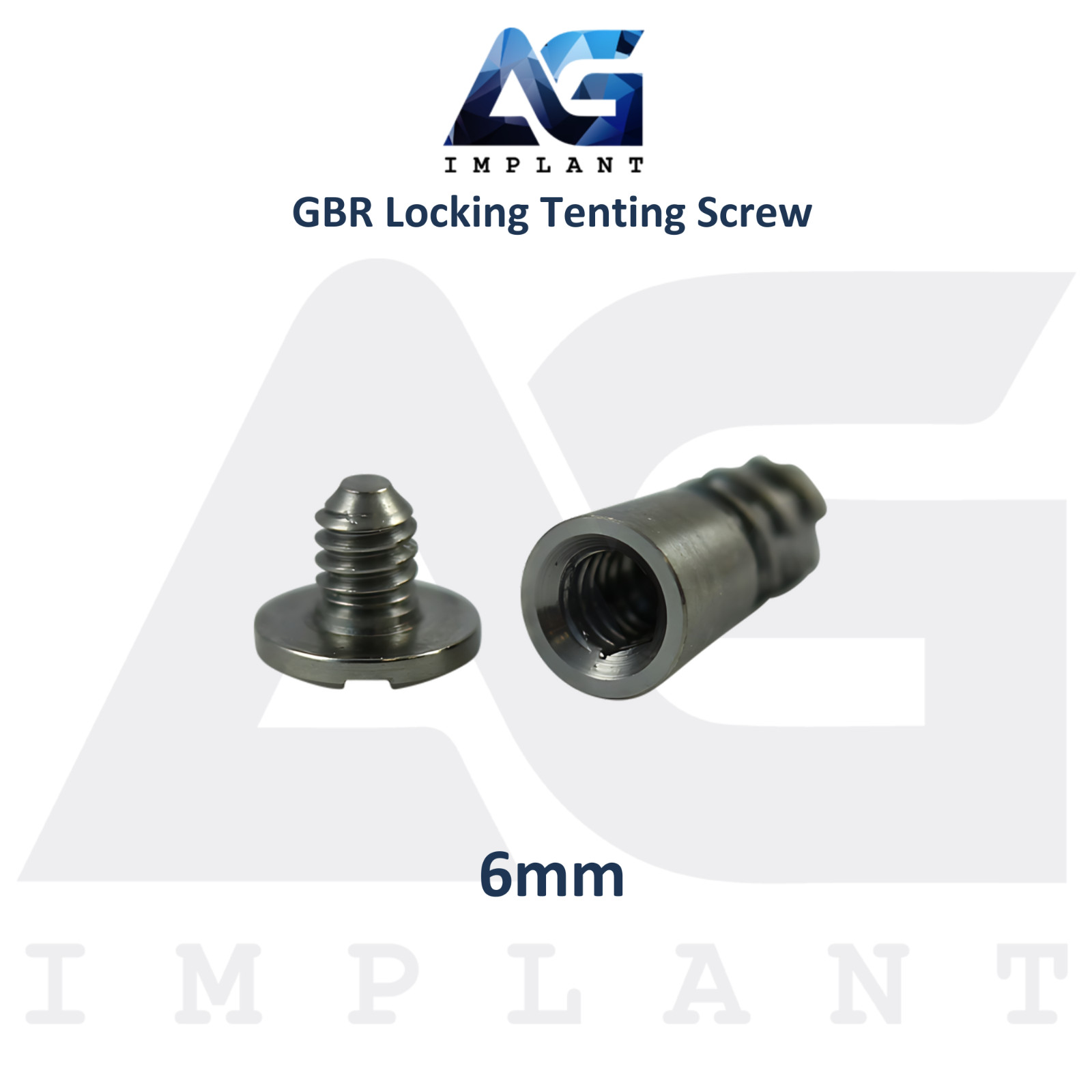 10 Dental Locking Tenting Screw Ø2.5mm GBR Membrane Titanium Fixation Sterile
