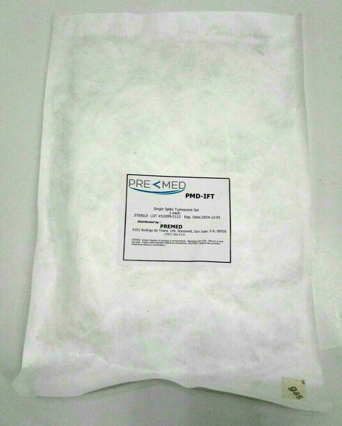 PREMED PMD-IFT SINGLE SPIKE TUMESCENT SET Qty 1 Exp. 2024-12-01
