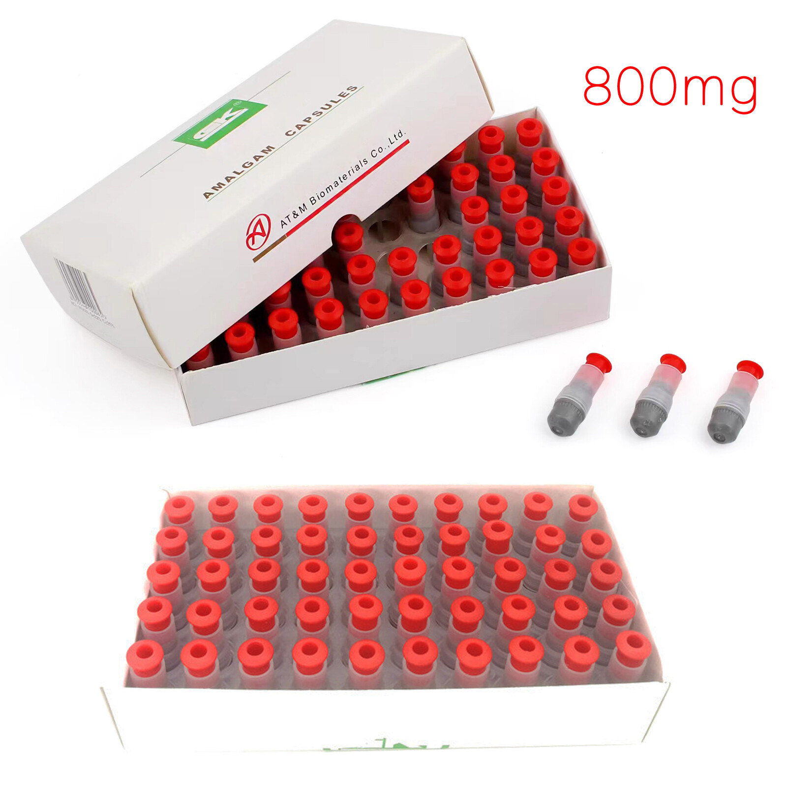 Dental Alloy Amalgam, 1 / 2 / 3 Spill Regular Set, 500 or 50 Capsules, Zinc Free