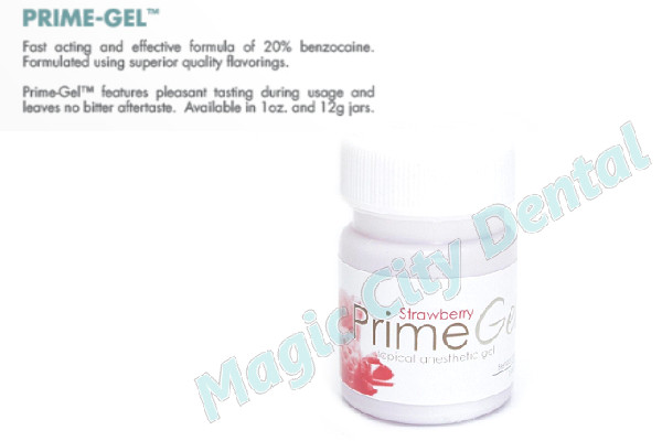 Prime-Dent Dental Topical Anesthetic 20% Benzocaine Gel – Strawberry