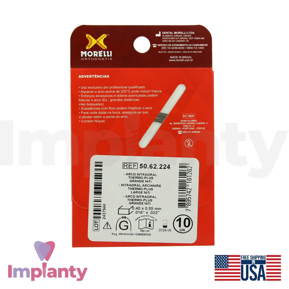 Morelli Orthodontic Alignment NiTi Thrmo Plus Rectengular Archwires Dental Tool
