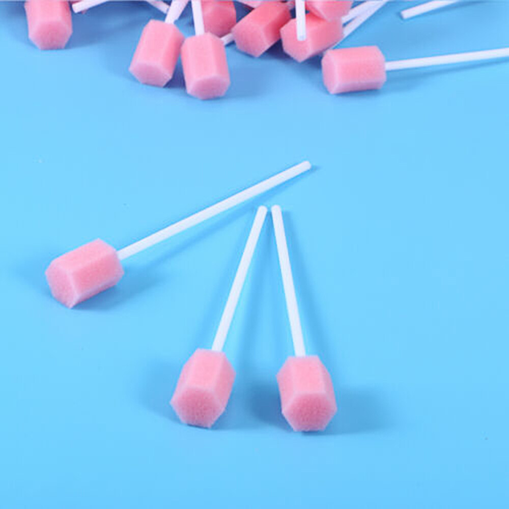 200/400Pcs Red Disposable Oral Care Cleaning Sponge Sticks Tooth Mouth Swabs USA