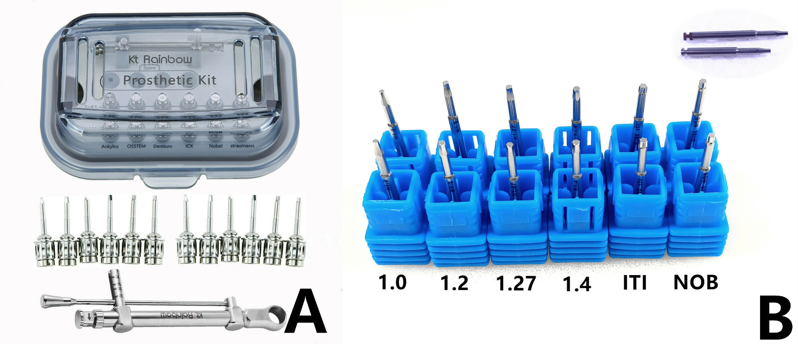 Dental Abutment Hex Drivers Low Speed Handpiece&Wrench Kits Box A/B