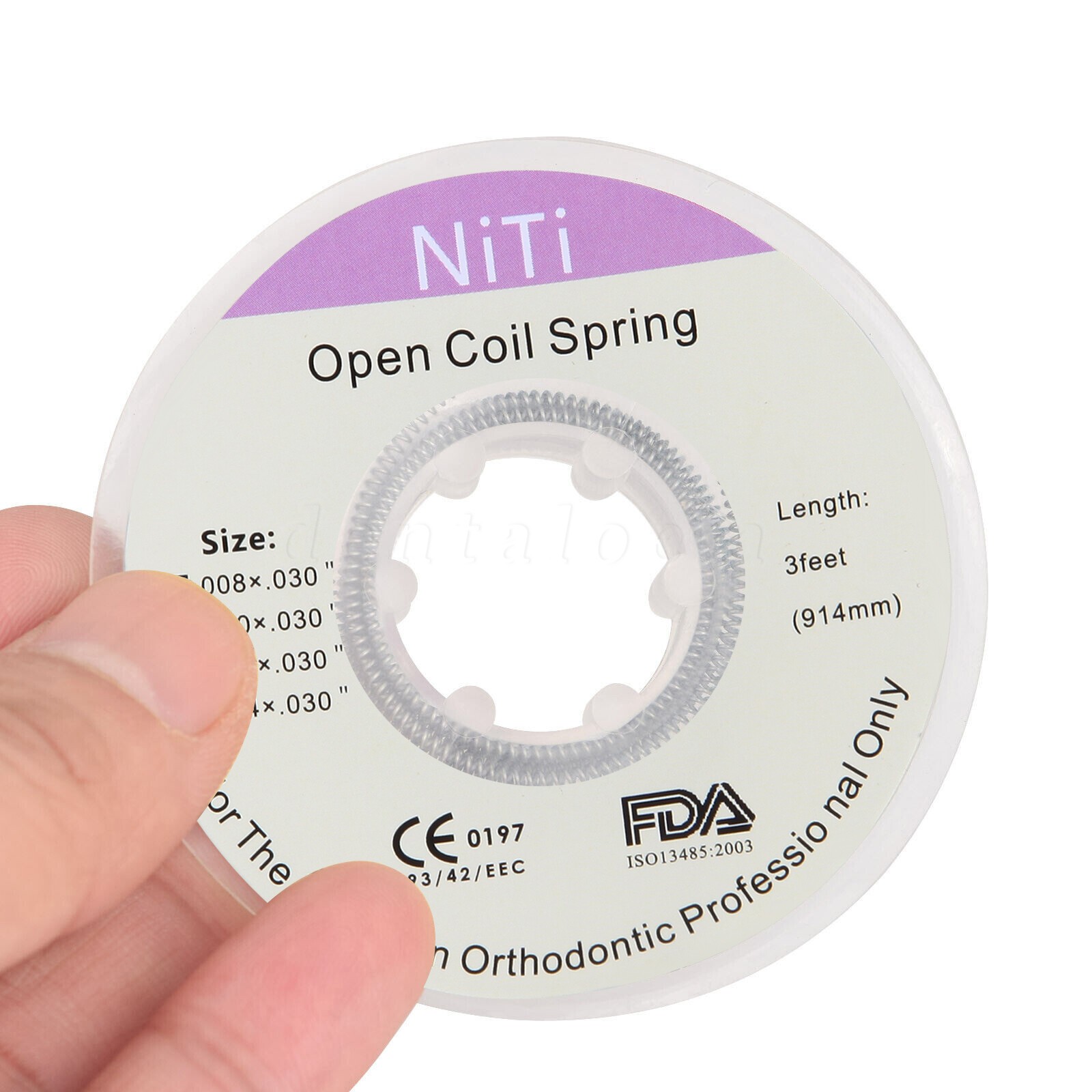 Orthodontic Dental Braces Niti Open Coil Spring Dia.012 Inch/.030 Inch 914mm OR