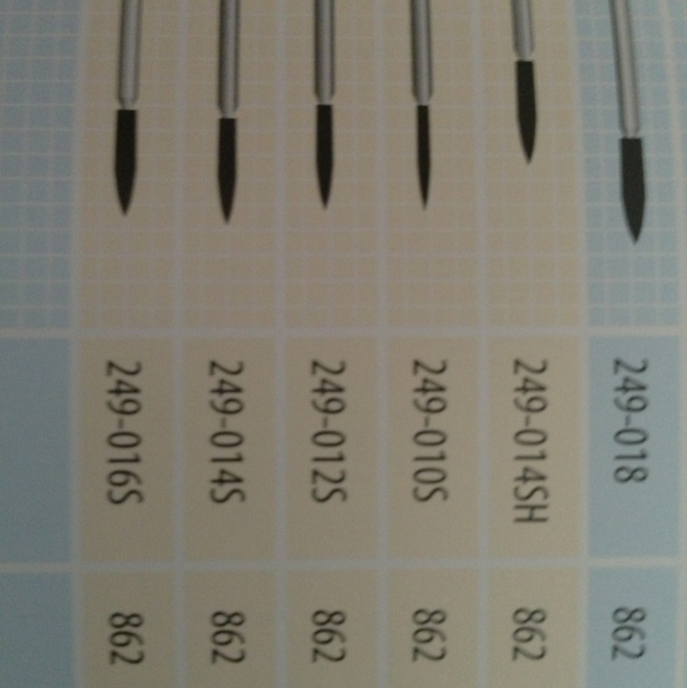 Dental Diamond Burr Course ( 60 ) Flame Shape (862) # 249-012S C