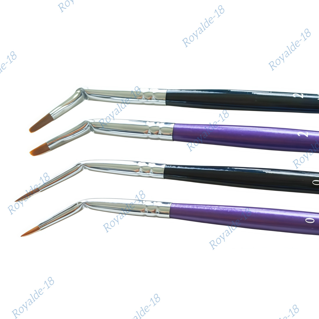 Dental Curved Brush Pens Skyist Nylon Hair Denture Dentine Ceramco Metal Powder