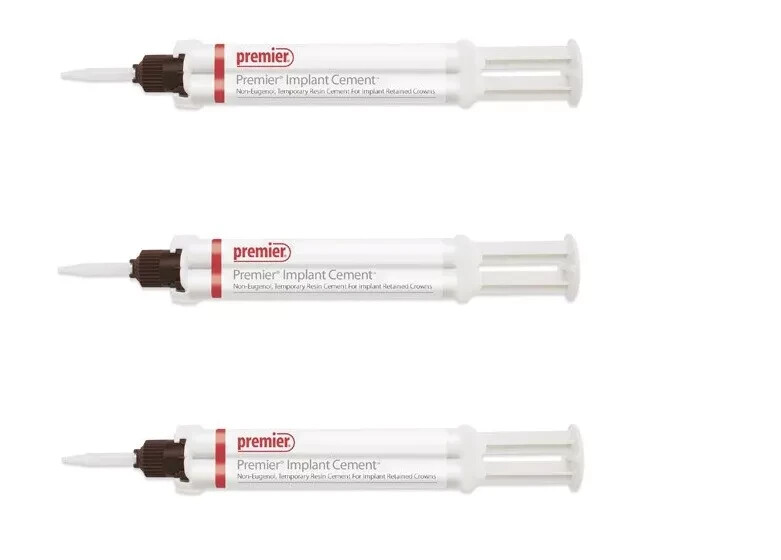 Premier Dental Implant Cement For Implant Retained crowns-3×5 mL Syringe + 25Tip