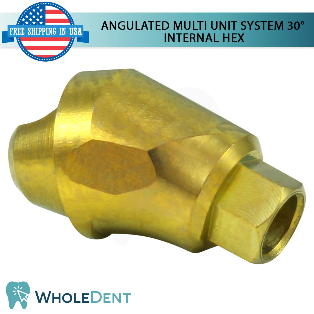 Angulated Multi Unit 30° Titanium Sleeve Set 3mm Dental Im plant Internal Hex