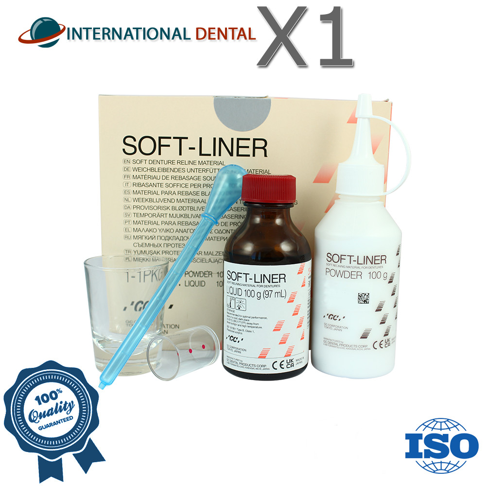 Dental Soft-Liner Tissue Self Cure Conditioner 100g Powder 97ml Liquid Relining