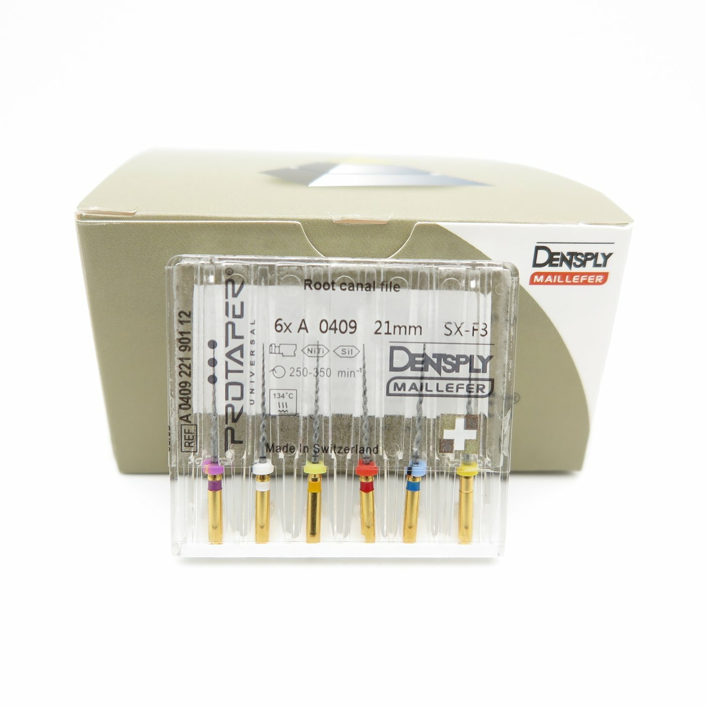 Dentsply Rotary ProTaper Universal Engine NiTi Files 21 mm SX-F3 (6 Files/Pack)