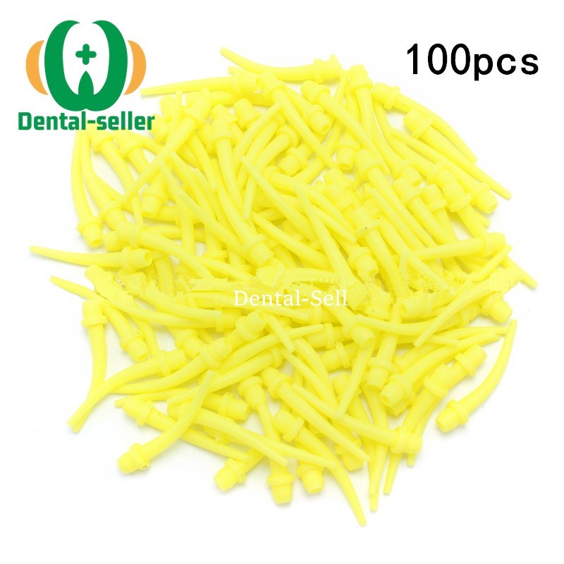 50 Pcs Dental Impression Mixing Tips Disposable Silicone Rubber Tube Long/Short
