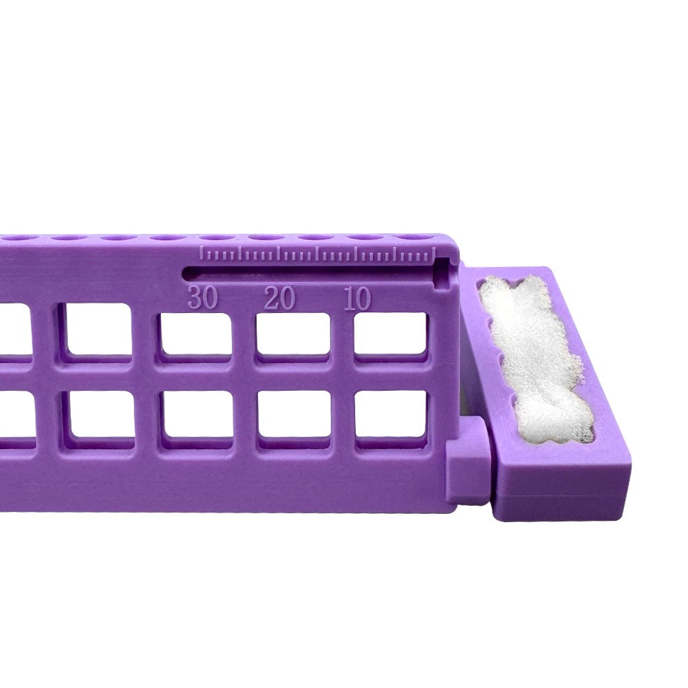 16 Holes Dental Bur Endo File Holder Disinfection Box Drill Stand Endo Tray