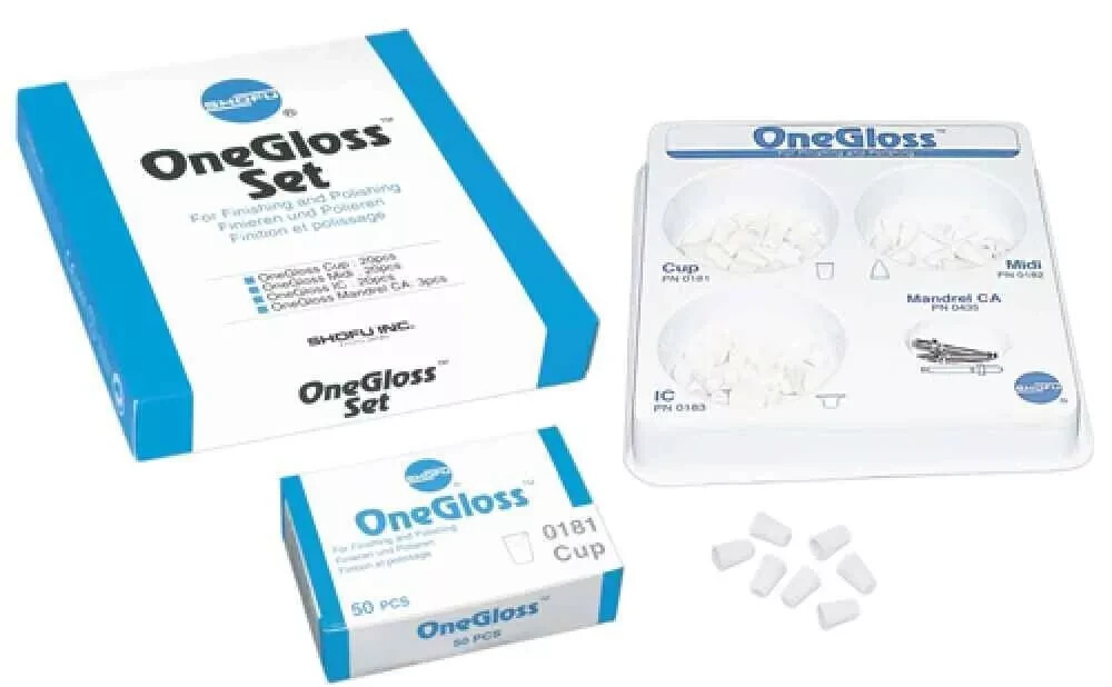 SHOFU Dental OneGlass Set Ca For Finishing & Polishing 63 Pcs Kit -MADE IN JAPAN