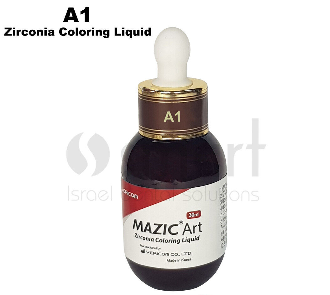 LOTX2 Dental not sintered zirconia shade color liquid 30ml Mazic Art Vericom A1