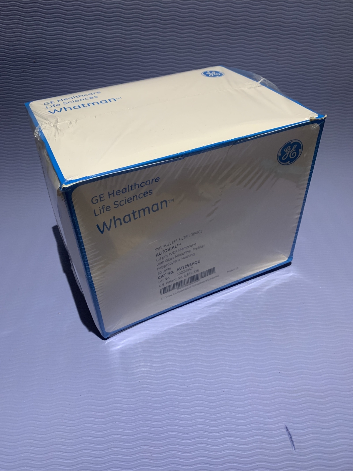 Whatman AV125EAQU PVDF Autovial 12 Syringeless Filter, Glass Prefilter 50 PK