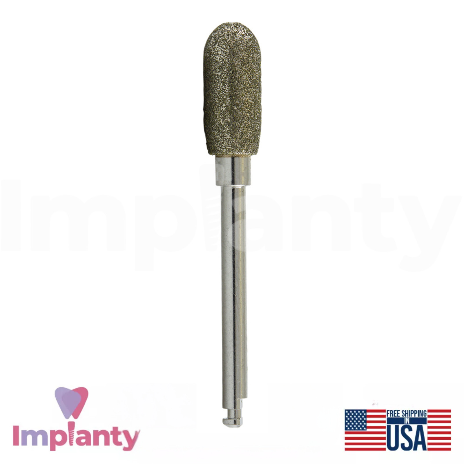 GDT Diamond Round Oval Head Bur Ø5.0mm Stainless Steel Latch-Type Shank