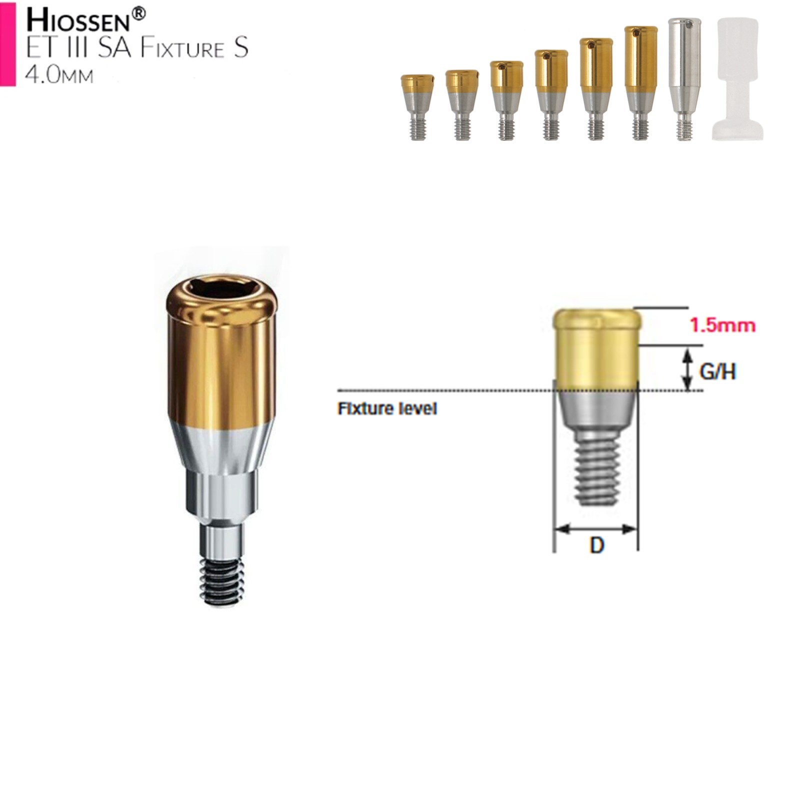 US HIOSSEN ET Locator Overdenture Abutment Mini/Regular Platform Oss Attachment