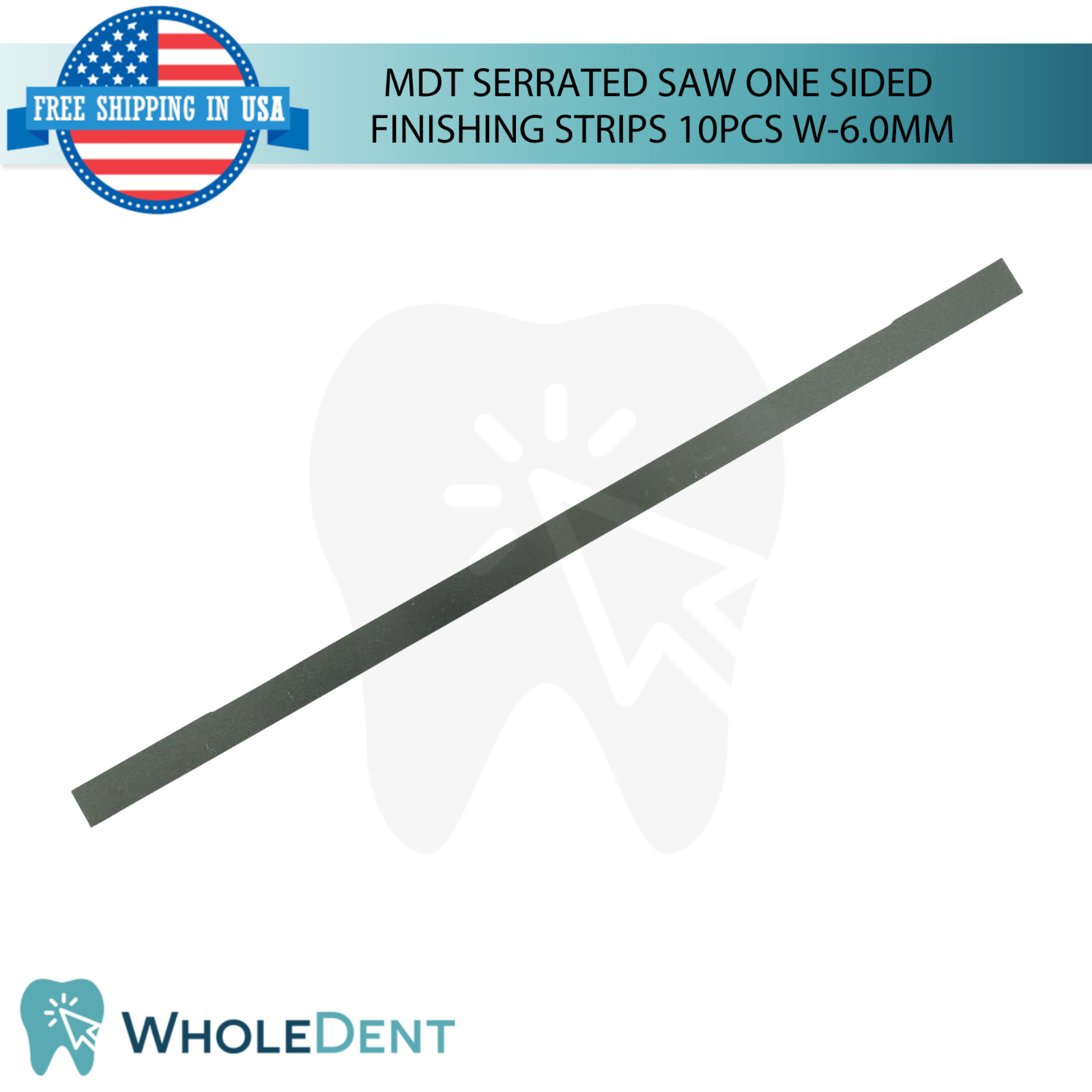 10pcs Dental MDT Serrated Saw One Sided Finishing Strips W6.0mm Contouring