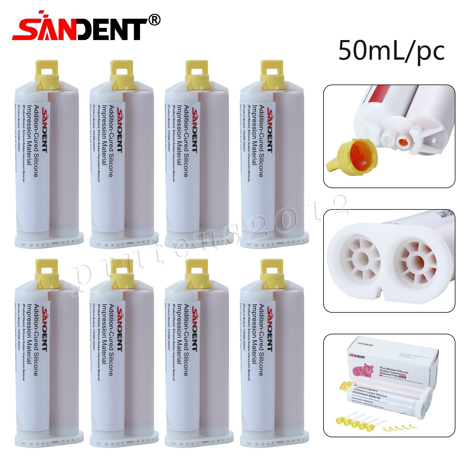 8Pcs Light Body Fast Rapid Set Dental Impression Material 50mL Cartridge VPS PVS
