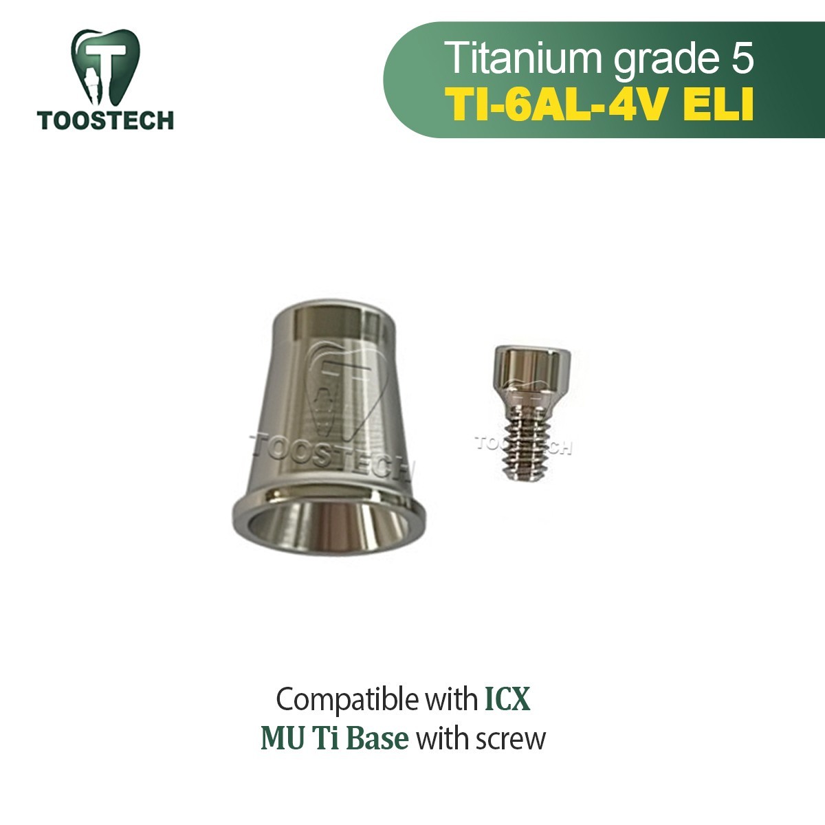 1/6/10/20/50pcs MU Titanium base CAD/CAM prosthetic ti base fits to ICX D4.8mm