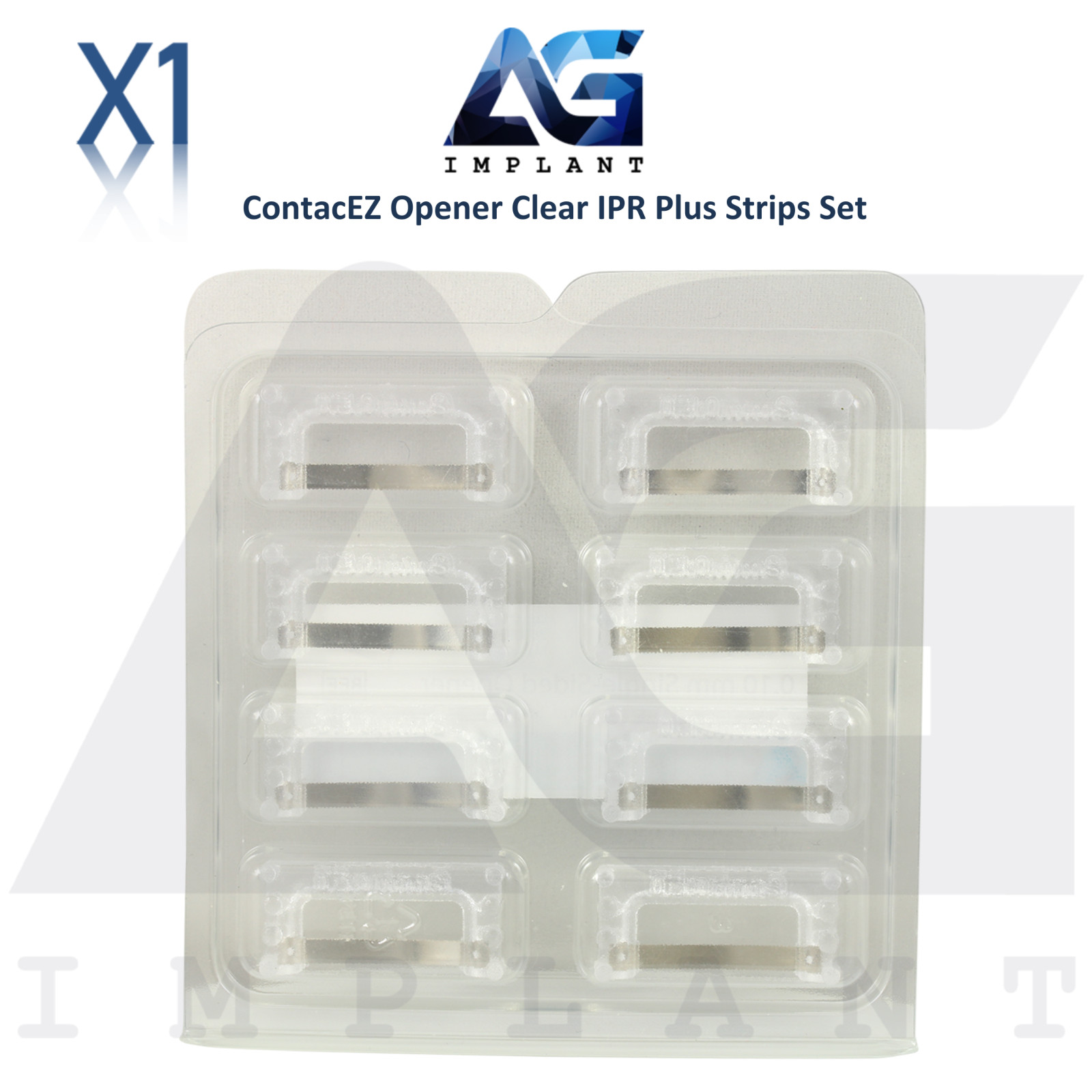 Single Sided Opener Clear Flexible Diamond Coated Dental IPR Plus Strips Set