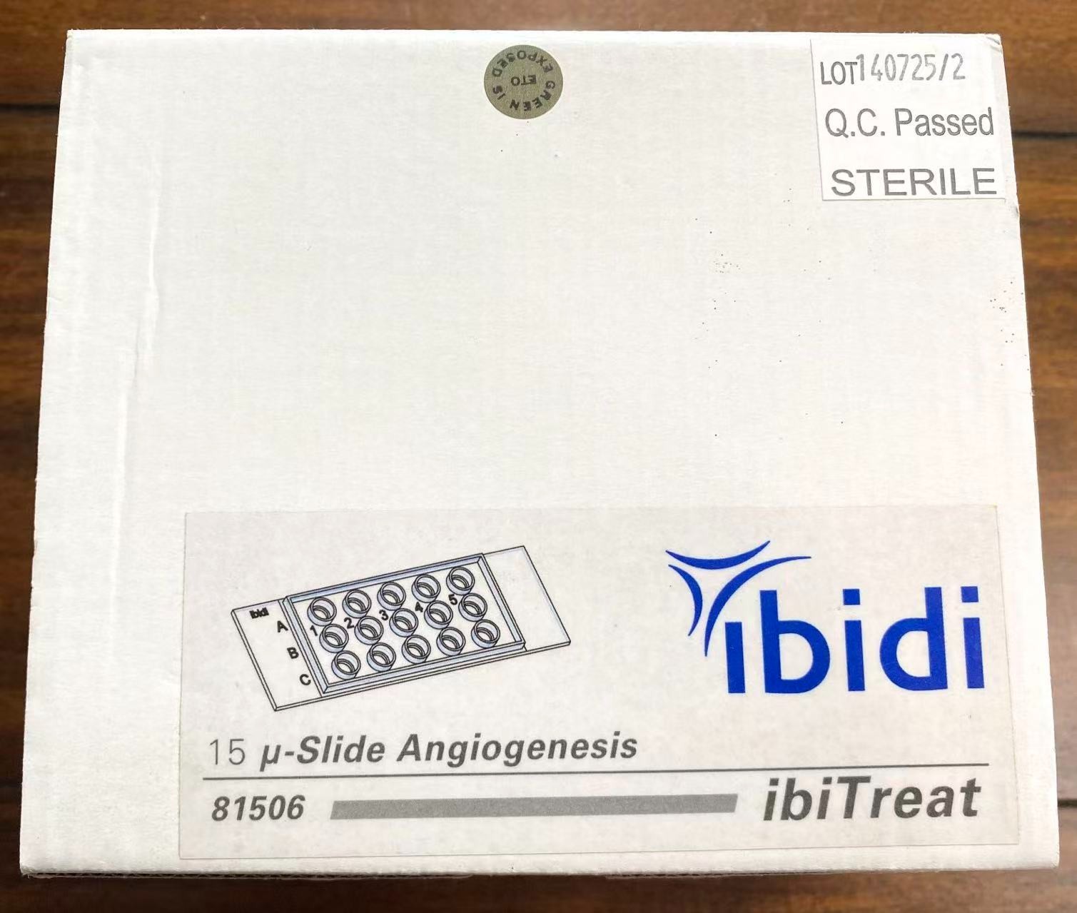 Lot of 5 ibidi 81506 µ-Slide Angiogenesis ibiTreat Microscopy Chambers Exp 2017