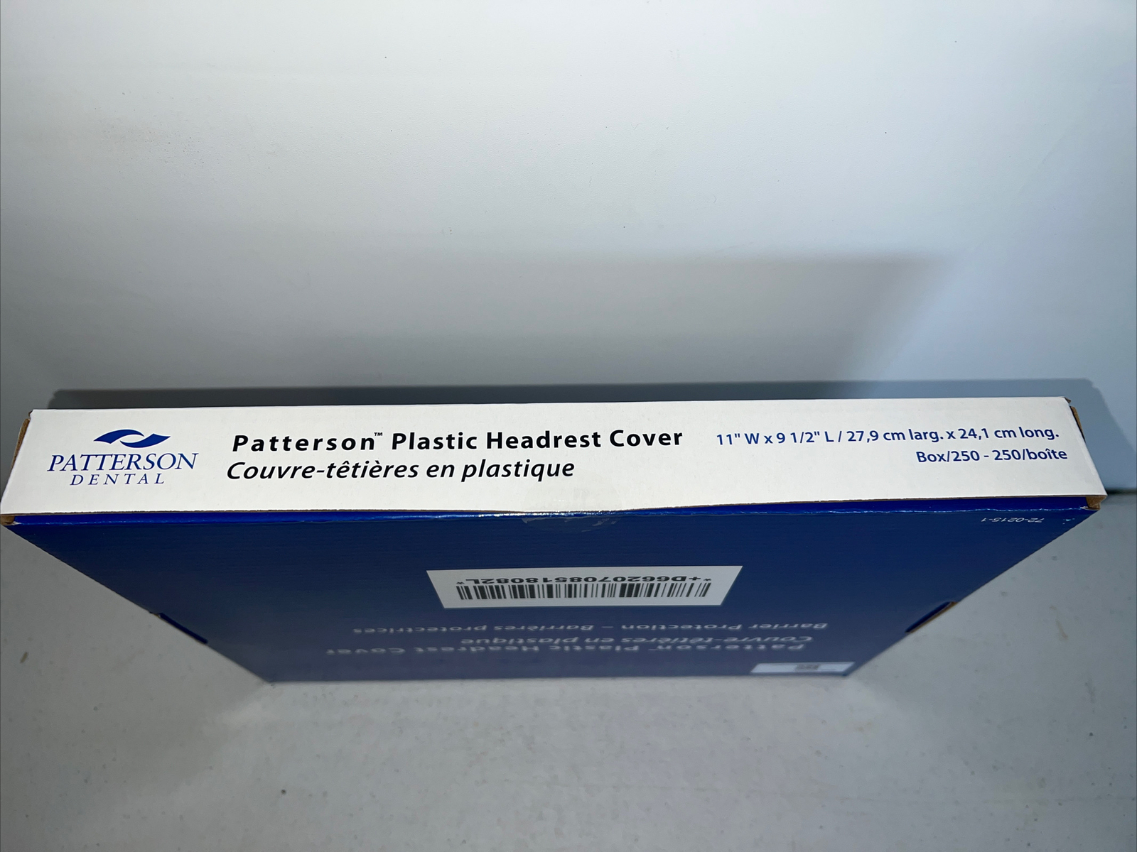 Box/250 Patterson Dental Plastic Headrest Cover 11″ W x 9 1/2″ L Item# 085-1808