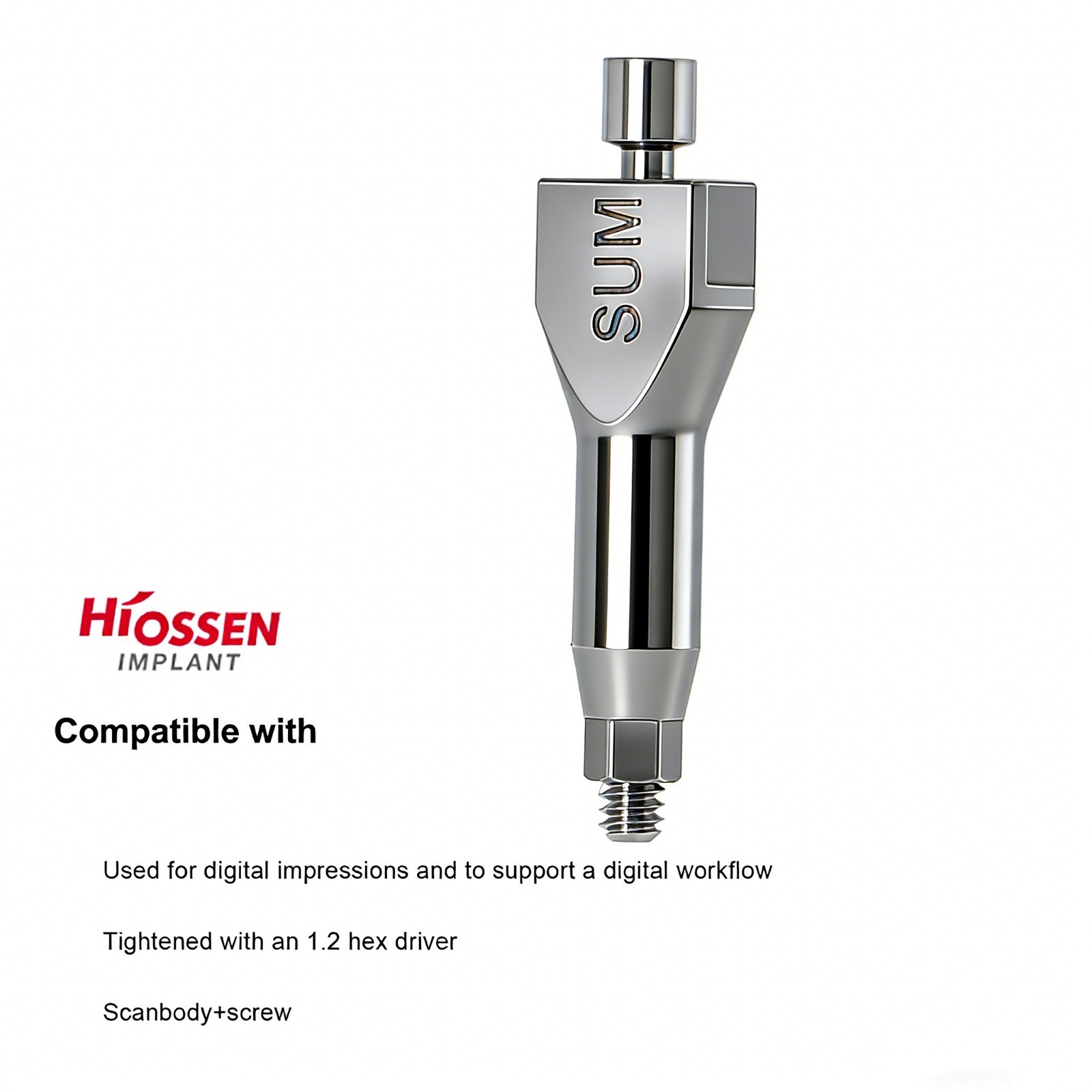 Hiossen Scan Body Mini/Regular Hex For CAD/CAM Digital Dental abutment/implants