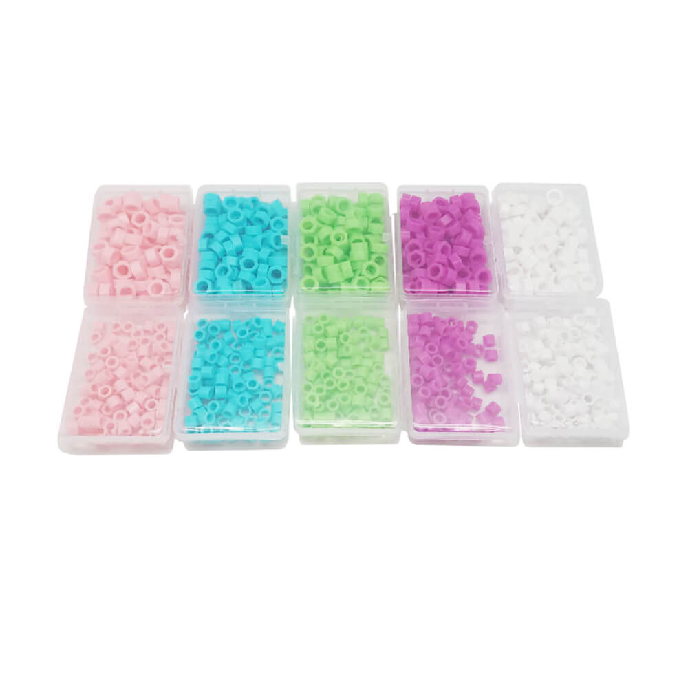 1 Box 100pcs Dental Instrument Code Ring Plain Color Small Sizes 5 colors
