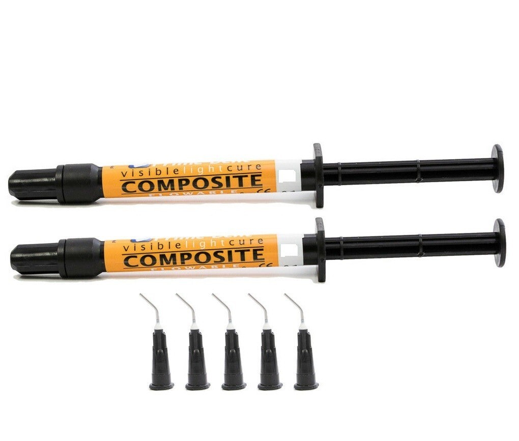 2 x PRIMEDENT Visible Light Cure Flowable Composite 2gm SHADES A3.5/B2