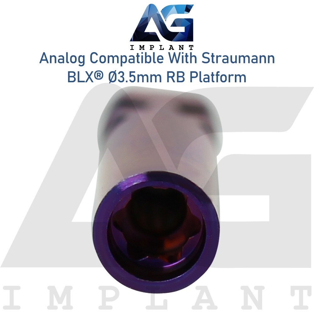 5 Straumann BLX® Compatible Dental Fixture Analog 3.5mm Titanium RB Platform