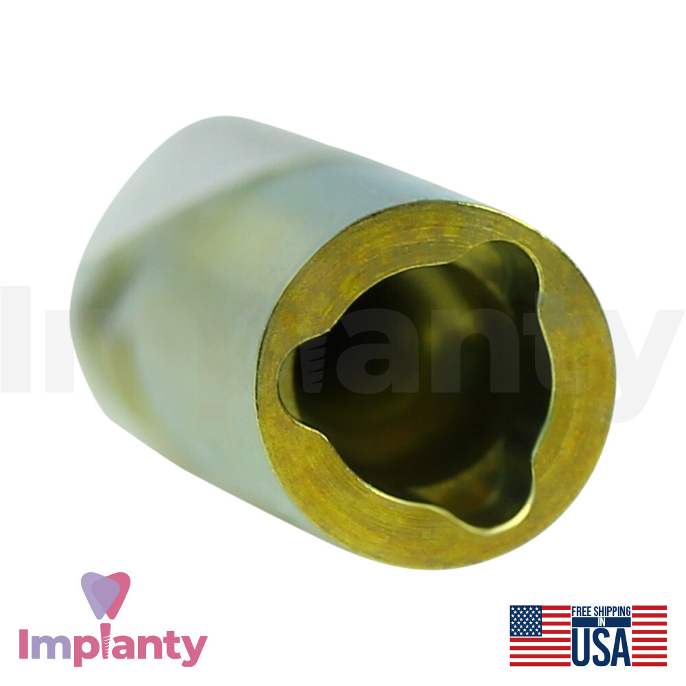 5x Dental Titanium Fixture Analog Yellow 4.3mm Compatible Nobel Replace Select