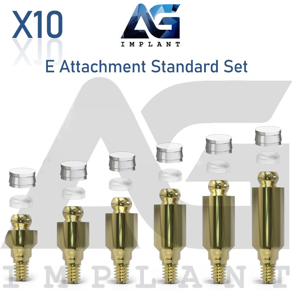 10 E-Loc Attachment Prosthetic System Standard Silicone Set Int Hex 2.42mm